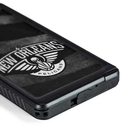 NBA New Orleans Pelicans Black Animal Print Galaxy S24 Ultra Waterproof Case