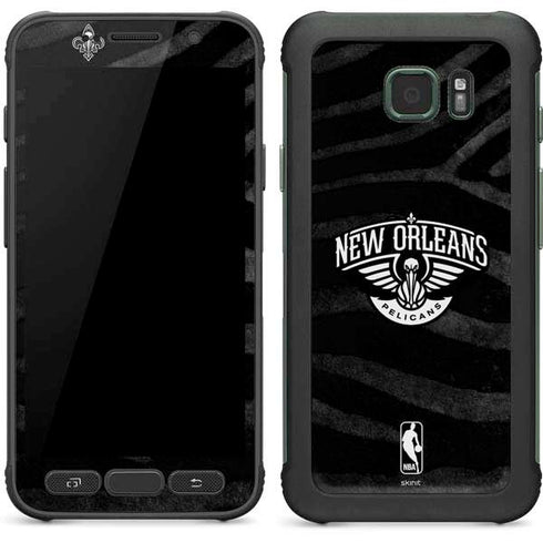 NBA New Orleans Pelicans Black Animal Print Galaxy S7 Active Skin