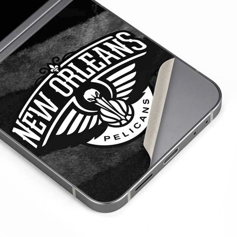 NBA New Orleans Pelicans Black Animal Print Galaxy Z Flip6 Skin
