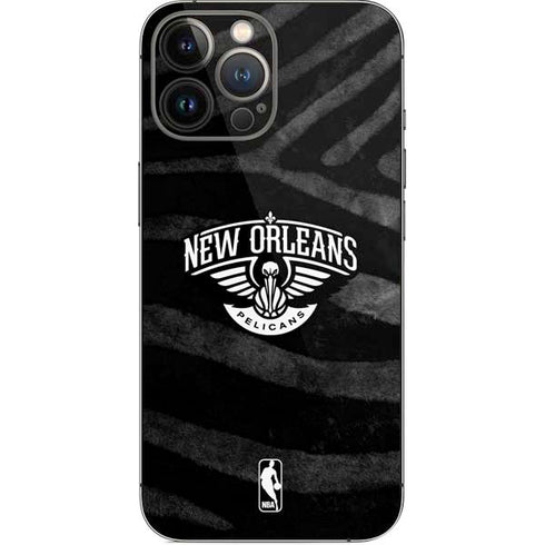 NBA New Orleans Pelicans Black Animal Print iPhone 15 Pro Max Skin