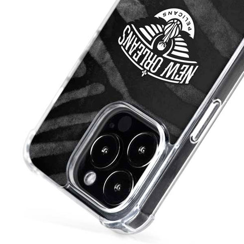 NBA New Orleans Pelicans Black Animal Print iPhone 16 Pro Max MagSafe Case