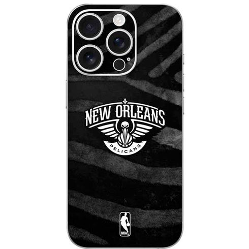 NBA New Orleans Pelicans Black Animal Print iPhone 16 Pro Skin