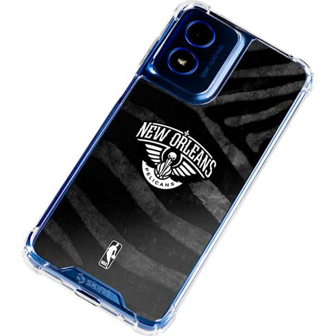 NBA New Orleans Pelicans Black Animal Print Moto G 5G (2024) Clear Case