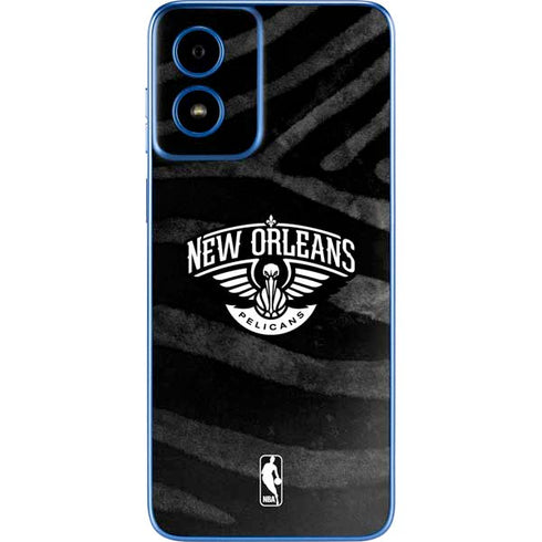 NBA New Orleans Pelicans Black Animal Print Moto G Play 4G (2024) Skin