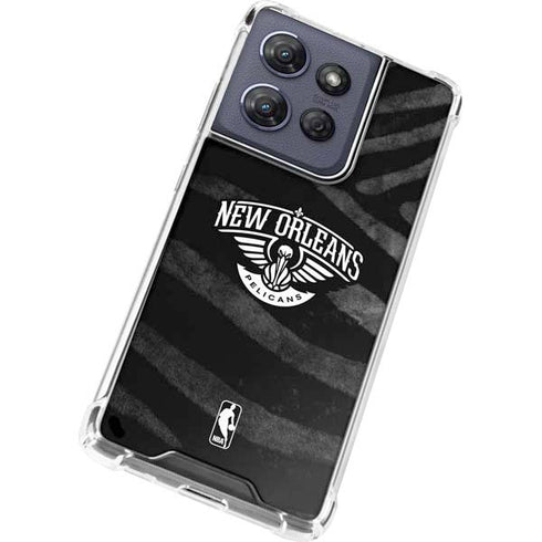 NBA New Orleans Pelicans Black Animal Print Moto G Play 5G (2025) Clear Case