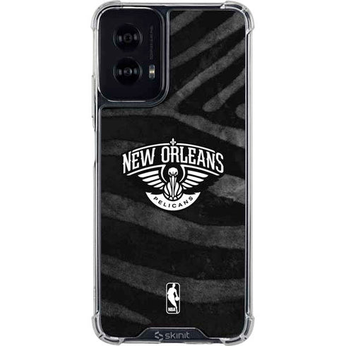 NBA New Orleans Pelicans Black Animal Print Moto G Power 5G (2024) Clear Case