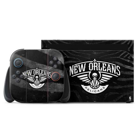 NBA New Orleans Pelicans Black Animal Print Nintendo Skins