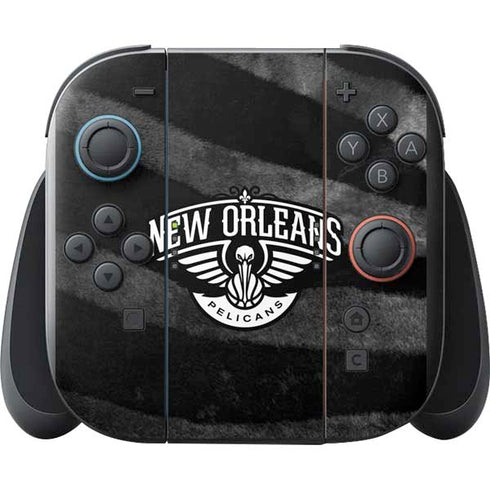 NBA New Orleans Pelicans Black Animal Print Nintendo Switch 2 (2025) with Joy-Con Skin