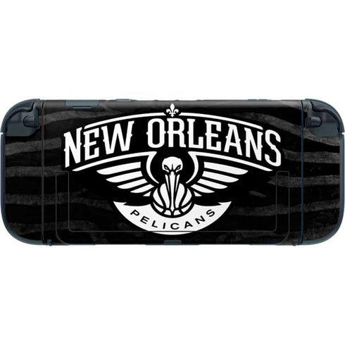 NBA New Orleans Pelicans Black Animal Print Nintendo Switch 2 (2025) with Joy-Con Skin