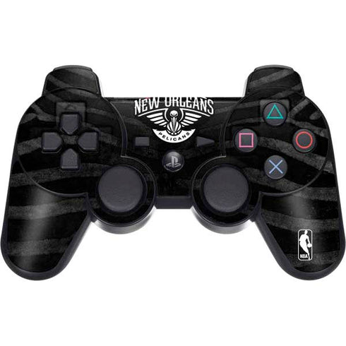NBA New Orleans Pelicans Black Animal Print PS3 Dual Shock wireless controller Skin