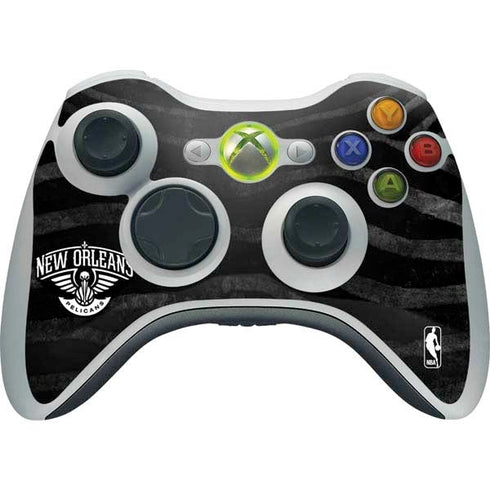 NBA New Orleans Pelicans Black Animal Print Xbox 360 Wireless Controller Skin
