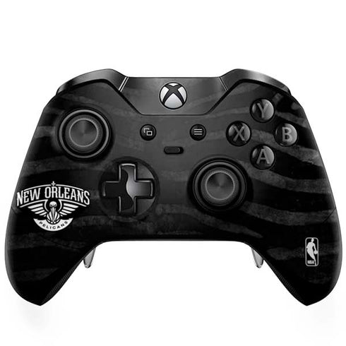 NBA New Orleans Pelicans Black Animal Print Xbox One Elite Controller Skin