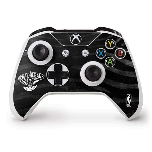 NBA New Orleans Pelicans Black Animal Print Xbox One S Controller Skin
