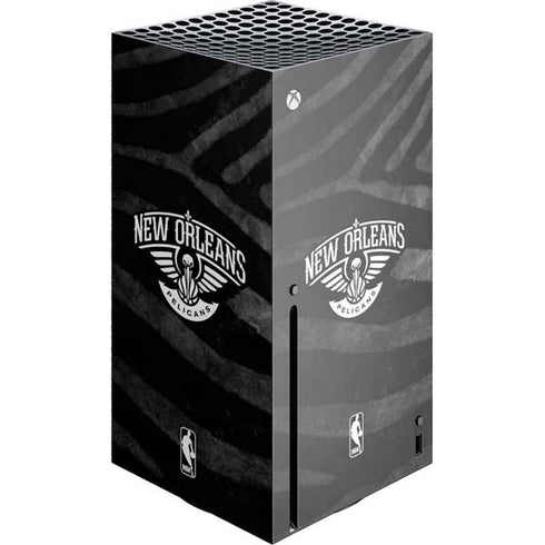 NBA New Orleans Pelicans Black Animal Print Xbox Series X Skins