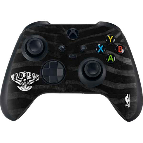 NBA New Orleans Pelicans Black Animal Print Xbox Series X Skins