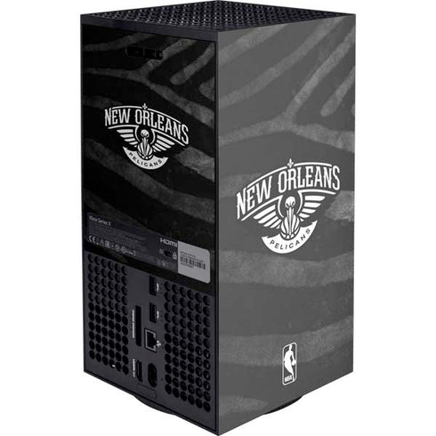 NBA New Orleans Pelicans Black Animal Print XBox Series X Digital Edition Console Skin