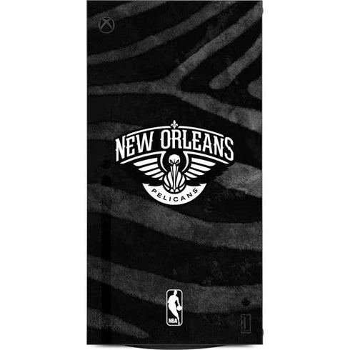 NBA New Orleans Pelicans Black Animal Print XBox Series X Digital Edition Console Skin