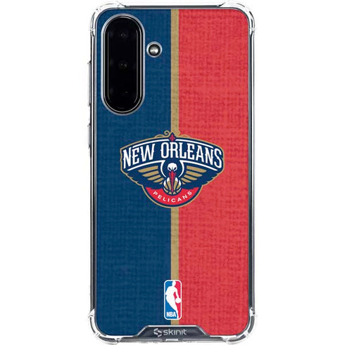 NBA New Orleans Pelicans Canvas Galaxy A36 5G Clear Case