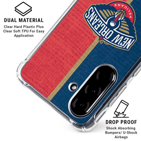NBA New Orleans Pelicans Canvas Galaxy A36 5G Clear Case