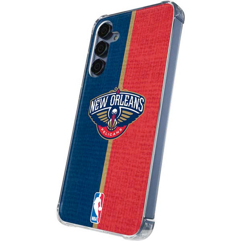 NBA New Orleans Pelicans Canvas Galaxy A55 5G Clear Case