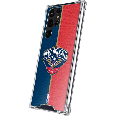 NBA New Orleans Pelicans Canvas Galaxy S23 Ultra Clear Case