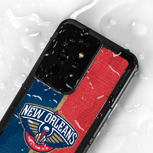 NBA New Orleans Pelicans Canvas Galaxy S24 Ultra Waterproof Case