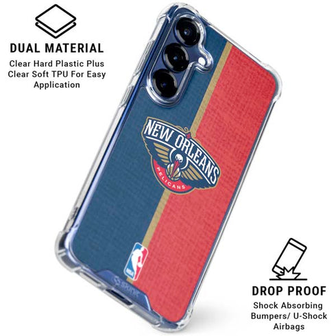 NBA New Orleans Pelicans Canvas Galaxy S25 Clear Case