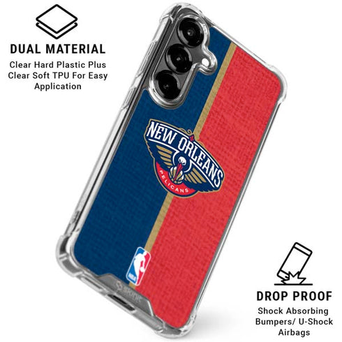NBA New Orleans Pelicans Canvas Galaxy S26 Plus Clear Case