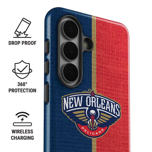 NBA New Orleans Pelicans Canvas Galaxy S26 Plus Impact Case