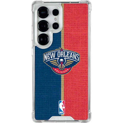 NBA New Orleans Pelicans Canvas Galaxy S26 Ultra Clear Case