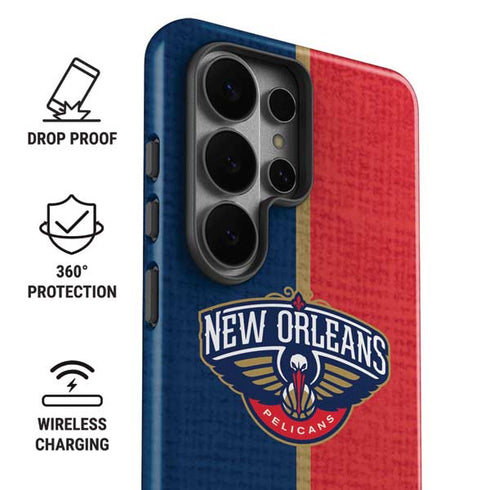 NBA New Orleans Pelicans Canvas Galaxy S26 Ultra Impact Case