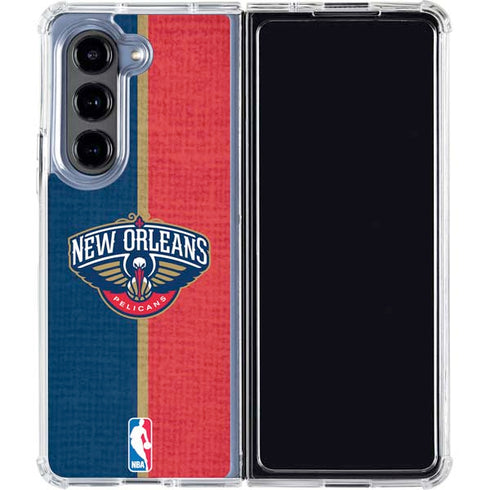 NBA New Orleans Pelicans Canvas Galaxy Z Fold5 5G Clear Case