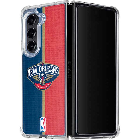NBA New Orleans Pelicans Canvas Galaxy Z Fold5 5G Clear Case