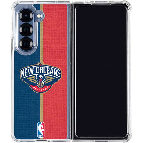 NBA New Orleans Pelicans Canvas Galaxy Z Fold6 Clear Case