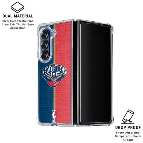 NBA New Orleans Pelicans Canvas Galaxy Z Fold6 Clear Case