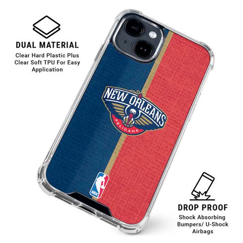 NBA New Orleans Pelicans Canvas iPhone 15 Clear Case