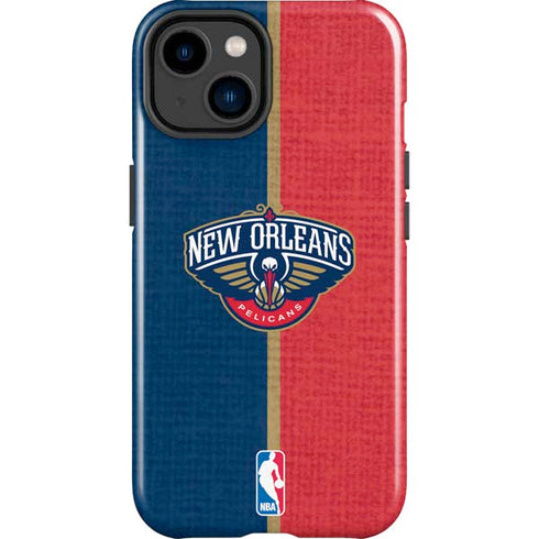 NBA New Orleans Pelicans Canvas iPhone 15 Impact Case