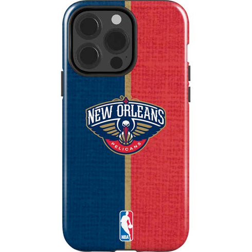 NBA New Orleans Pelicans Canvas iPhone 15 Pro Impact Case