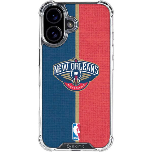 NBA New Orleans Pelicans Canvas iPhone 16 Plus Clear Case