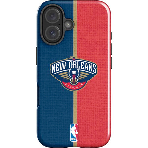NBA New Orleans Pelicans Canvas iPhone 16 Plus Impact Case
