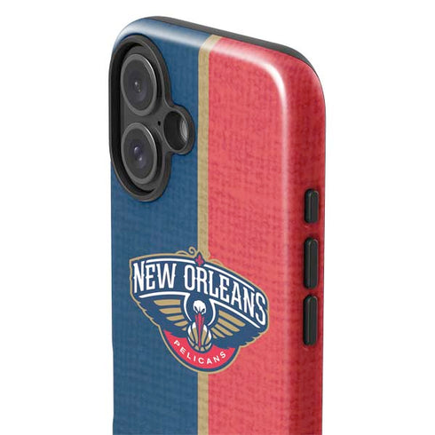 NBA New Orleans Pelicans Canvas iPhone 16 Plus Impact Case