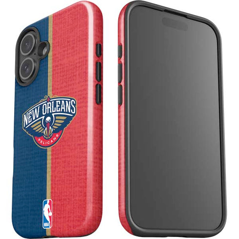 NBA New Orleans Pelicans Canvas iPhone 16 Plus Impact Case