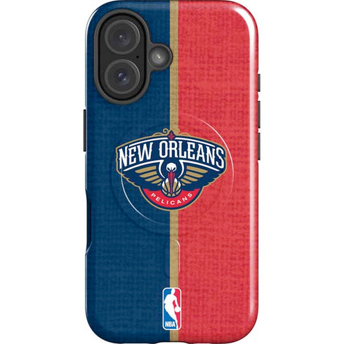 NBA New Orleans Pelicans Canvas iPhone 16 Plus Magsafe Impact Case