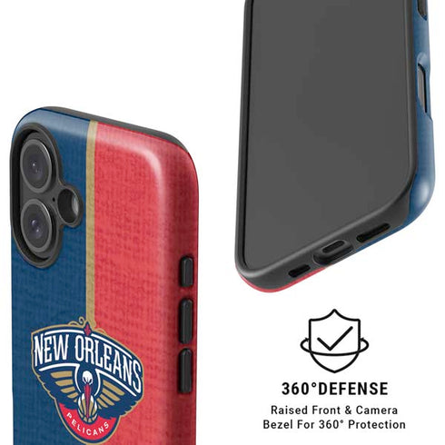 NBA New Orleans Pelicans Canvas iPhone 16 Plus Magsafe Impact Case