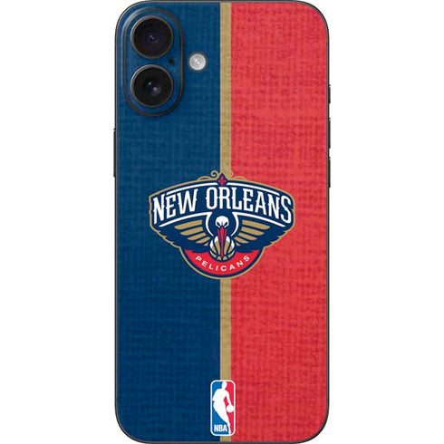 NBA New Orleans Pelicans Canvas iPhone 16 Plus Skin