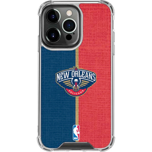NBA New Orleans Pelicans Canvas iPhone 16 Pro Clear Case