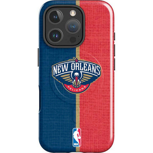 NBA New Orleans Pelicans Canvas iPhone 16 Pro Max Magsafe Impact Case
