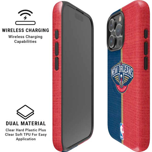 NBA New Orleans Pelicans Canvas iPhone 16 Pro Max Magsafe Impact Case