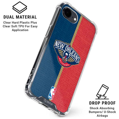 NBA New Orleans Pelicans Canvas iPhone 16e Clear Case