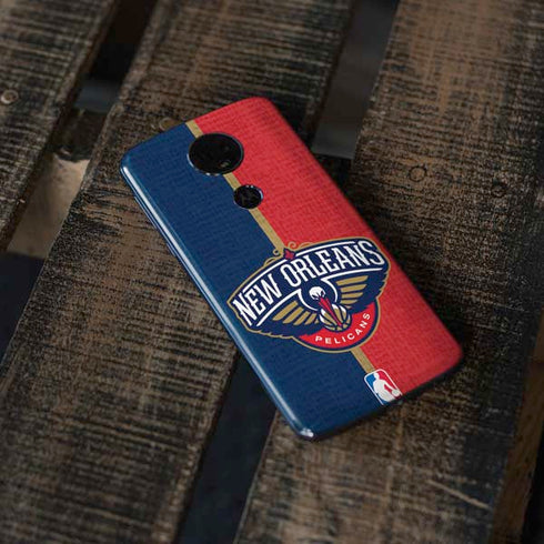NBA New Orleans Pelicans Canvas Moto E5 Plus Skin